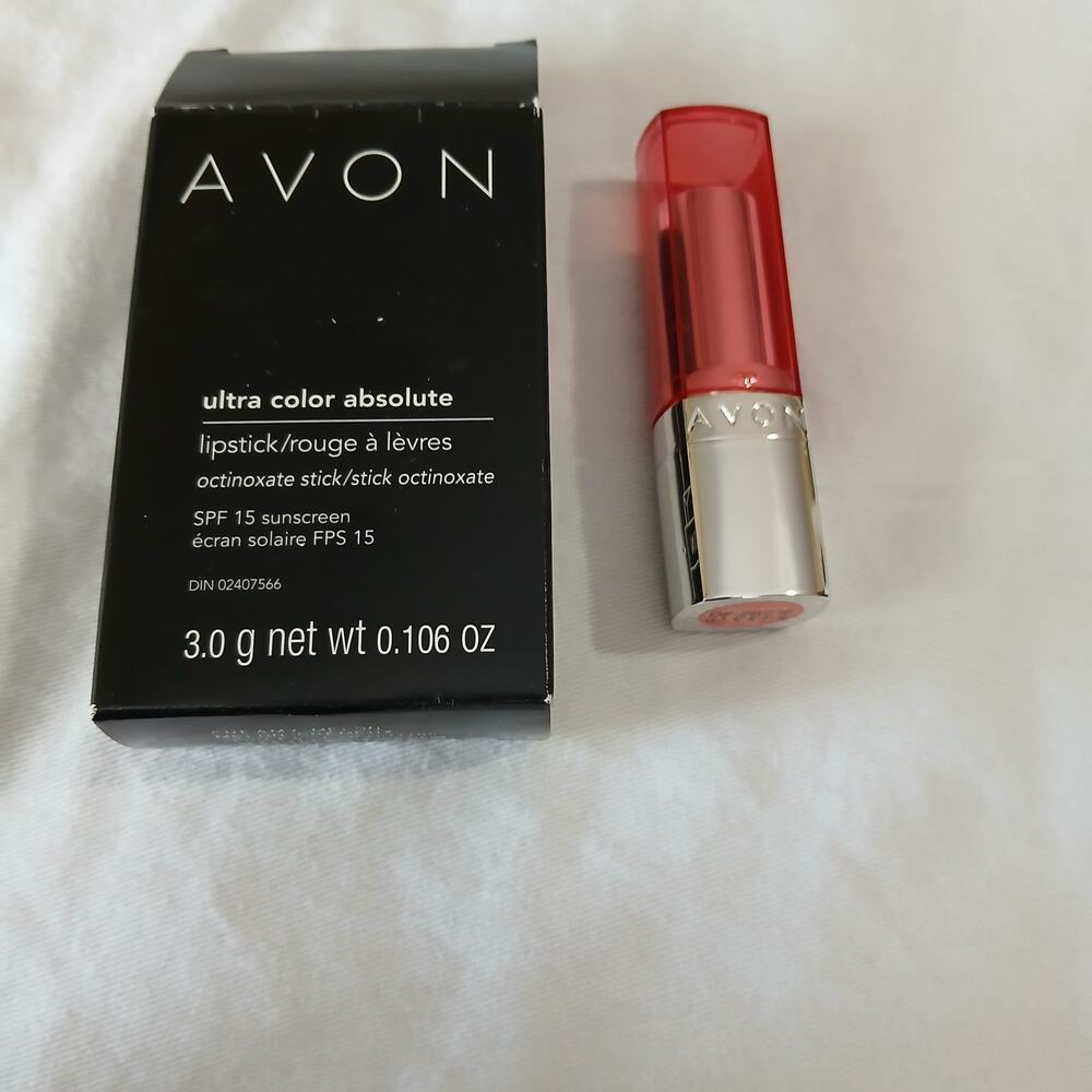 Set of (2) Avon Ultra Color Absolute lipstick Creamy Melon NIB .106 oz SPF 15